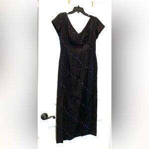 Marie St. Claire Embroidered Linen Dress